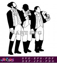 Three Hamilton Musical Characters Silhouettes SVG 2