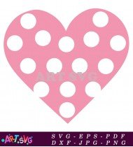 Heart Design Polka Dot Vector Illustration SVG