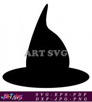 Black Witch Hat Vector Graphic SVG