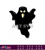 Spooky Ghost Halloween Illustration Vector Design SVG