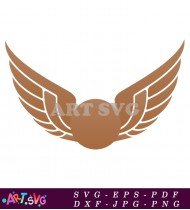 Golden Snitch With Wings Vector SVG