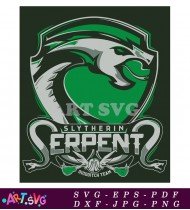 Slytherin Serpent Quidditch Team Logo SVG