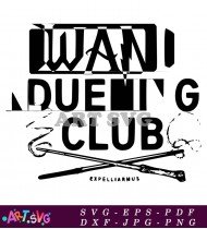 Wand Dueling Club Harry Potter Illustration Design SVG