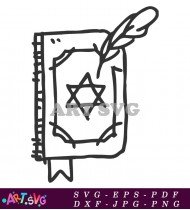 Jewish Book Of Magic Ancient Manuscript Vector SVG