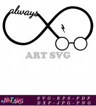 Infinity Symbol Harry Potter Line Art SVG