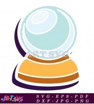 Old Crystal Ball And Magical Magic Circle SVG