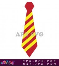 Hogwarts House Gryffindor Colors Tie Illustration SVG