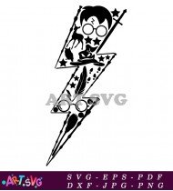 Harry Potter Lightning Bolt Hogwarts SVG