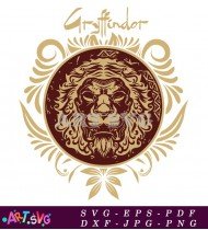 Gryffindor Crest Lion Vector Logo SVG