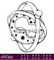 Harry Potter Helmet Black and White SVG 1