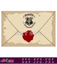 Hogwarts Envelope Acceptance Letter Graphic Design SVG