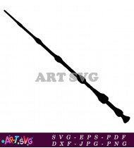 Harry Potter Wand Silhouette Illustration SVG