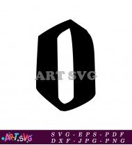 O Capital Letter Black and White SVG 1