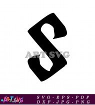 Bold Black Letter S Style Shape SVG 1