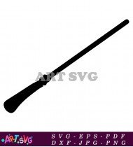 Harry Potter Magic Wand Stick Black SVG