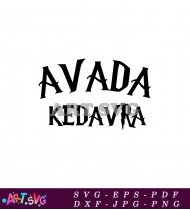 Avada Kedavra Dark Arts Spell SVG 1