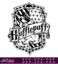 Hufflepuff House Harry Potter Crest SVG