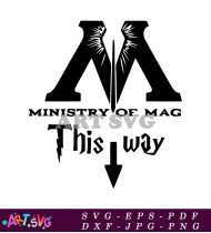 Ministry of Magic This Way Sign SVG