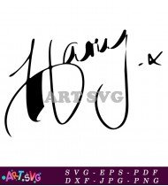 Harry Potter Fan Art Signature Inspired Style SVG