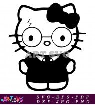 Hello Kitty Wizard Harry Potter Design SVG