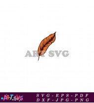 Ravenclaw Feather Orange Symbol Crest Design SVG