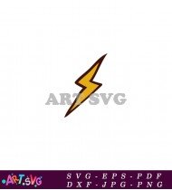 Yellow Lightning Bolt Power Electricity Graphic SVG