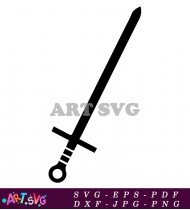 Sword Graphic Black And White Simple Design SVG