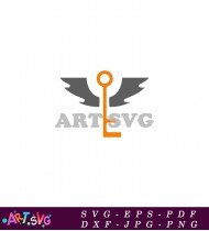 Winged Key Symbol Mythological Illustration Magic SVG