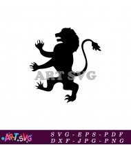 Black Lion Gryffindor Crest SVG