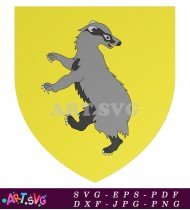 Hufflepuff Crest Vector Clipart Free Download SVG