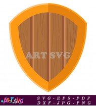 Wooden Shield Harry Potter Inspired Fantasy Design SVG