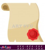 Sealed Old Paper Document Scroll Illustration SVG 1