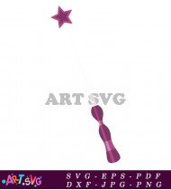 Harry Potter Magic Wand Purple Bowtie SVG