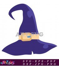 Simple Black And White Wizard Hat SVG 1