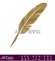 Golden Feather Quill Pen Writing SVG