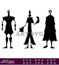 Three Silhouettes Wizard SVG