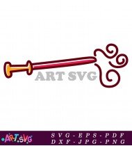 Harry Potter Magical Wand Cartoon Illustration SVG 1