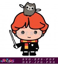 Harry Potter Chibi Cute Illustration Fan Art SVG