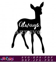 Simple Cartoon Illustration of a Fawn Deer SVG