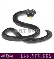 A Snake Illustration, Dark Gray, Coiled SVG