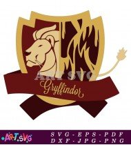 Gryffindor Crest Hogwarts Crest Lion Crest SVG