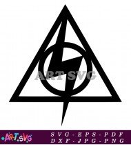 The Deathly Hallows Symbol Black And White SVG