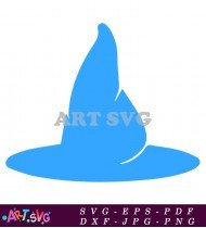 Witch Hat Black And White Design SVG