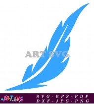 Blue Feather Vector Design For Print SVG