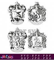 Hogwarts House Crest Gryffindor Symbol Design SVG