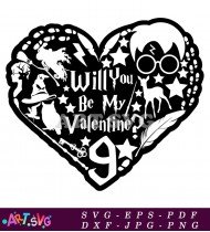 Will You Be My Valentine Harry Potter SVG