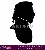 Severus Snape Profile Silhouette Art SVG