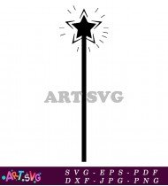 Harry Potter Wand Magic Symbol SVG 1