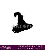 Black Witch Hat Silhouette Harry Potter SVG