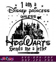 Disney Princess Hogwarts Letter Silhouette SVG 1